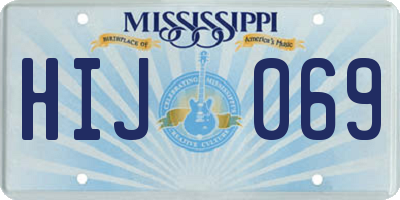 MS license plate HIJ069