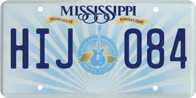 MS license plate HIJ084