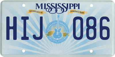 MS license plate HIJ086