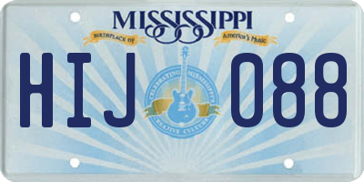 MS license plate HIJ088