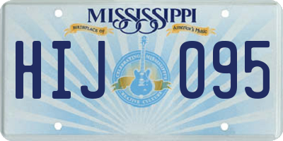 MS license plate HIJ095
