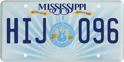 MS license plate HIJ096