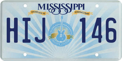 MS license plate HIJ146
