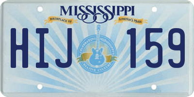 MS license plate HIJ159