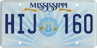 MS license plate HIJ160