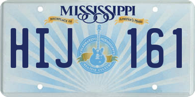 MS license plate HIJ161