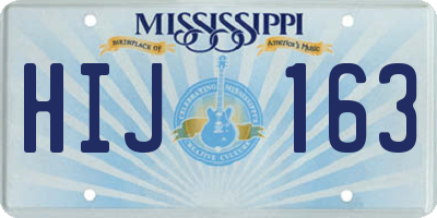 MS license plate HIJ163