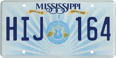 MS license plate HIJ164