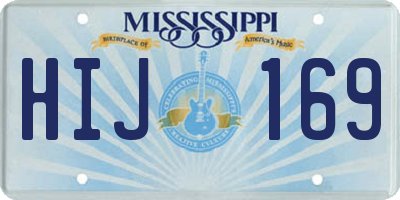 MS license plate HIJ169