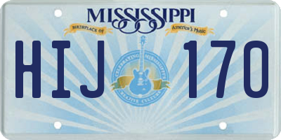MS license plate HIJ170