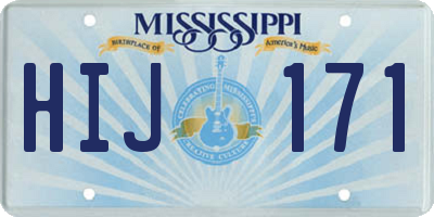 MS license plate HIJ171