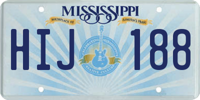 MS license plate HIJ188