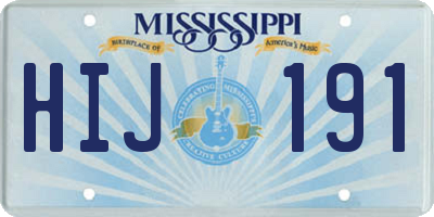MS license plate HIJ191