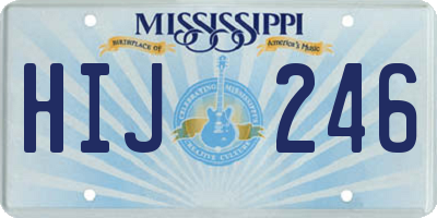 MS license plate HIJ246