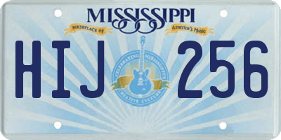 MS license plate HIJ256