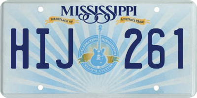 MS license plate HIJ261