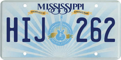 MS license plate HIJ262