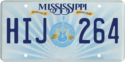 MS license plate HIJ264