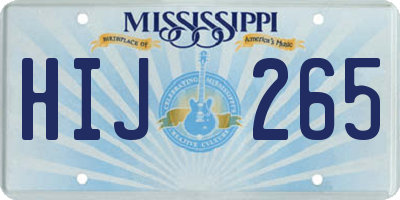 MS license plate HIJ265