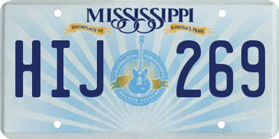MS license plate HIJ269