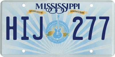 MS license plate HIJ277