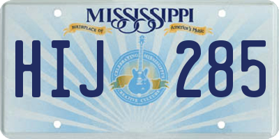 MS license plate HIJ285