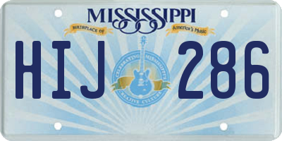 MS license plate HIJ286
