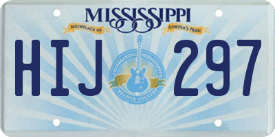 MS license plate HIJ297