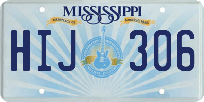 MS license plate HIJ306
