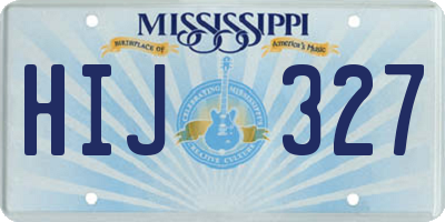 MS license plate HIJ327