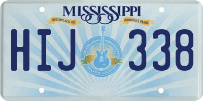 MS license plate HIJ338