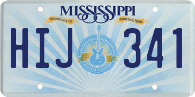 MS license plate HIJ341
