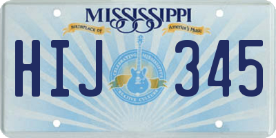 MS license plate HIJ345