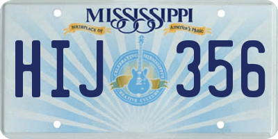 MS license plate HIJ356