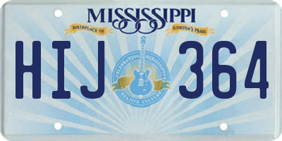 MS license plate HIJ364