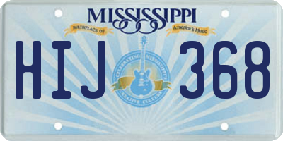 MS license plate HIJ368