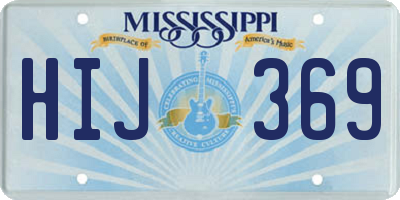 MS license plate HIJ369