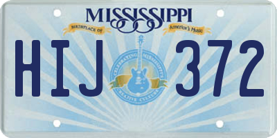 MS license plate HIJ372