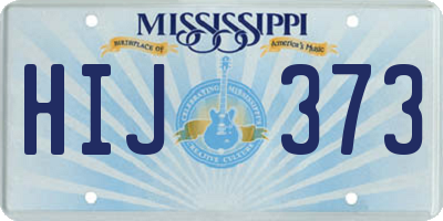 MS license plate HIJ373