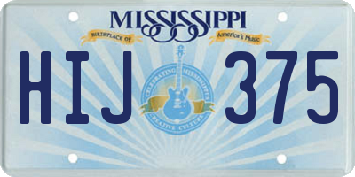 MS license plate HIJ375