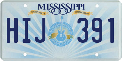 MS license plate HIJ391