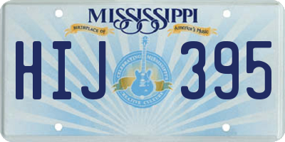 MS license plate HIJ395