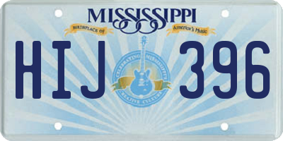 MS license plate HIJ396