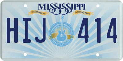 MS license plate HIJ414