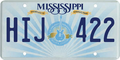 MS license plate HIJ422