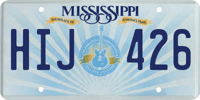 MS license plate HIJ426