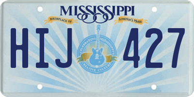 MS license plate HIJ427
