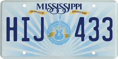 MS license plate HIJ433
