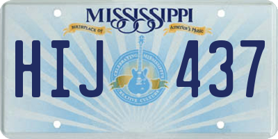 MS license plate HIJ437