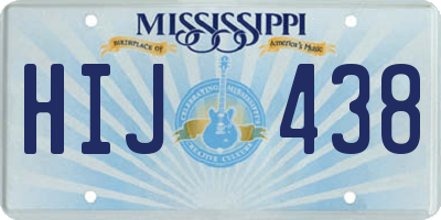 MS license plate HIJ438